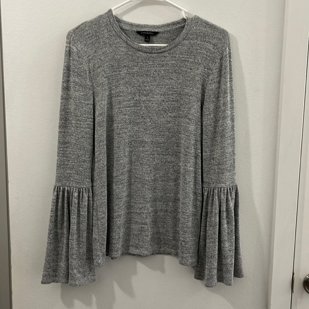 Gray Long Sleeve Banana Republic Blouse - Picture 1 of 4